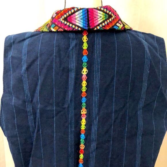 Recycle traditions womens colorful button vest size L - Picture 5 of 9